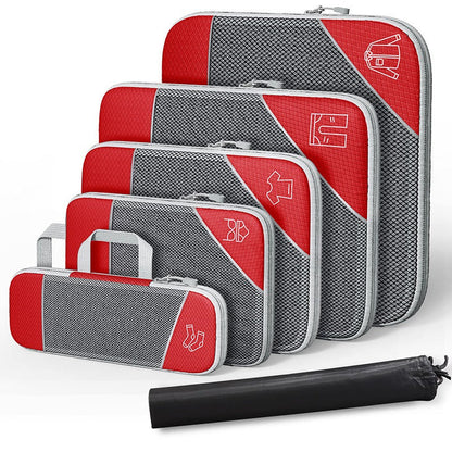 Travel Compressible Storage Bag Storage Bag Set with Shoe Bag Mesh Visual Luggage Storage Organizing Storage Bag eprolo