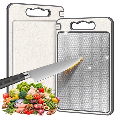 Stainless steel cutting board, mold proof and antibacterial plastic double-sided cutting board eprolo