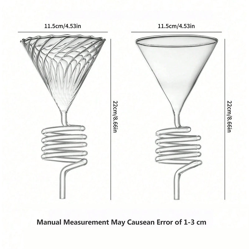 Spiral Cooling Pour-Over Coffee Filter Holder, Ins-Style Americano Dripper Stand with Spiral Chilling Design eprolo