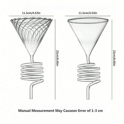Spiral Cooling Pour-Over Coffee Filter Holder, Ins-Style Americano Dripper Stand with Spiral Chilling Design eprolo
