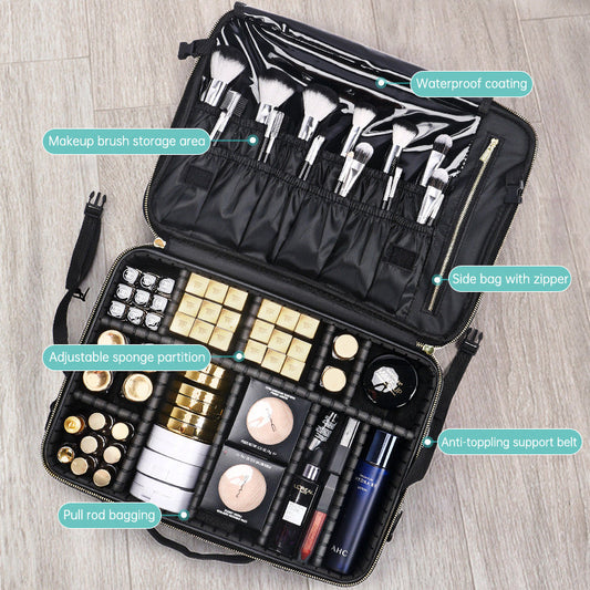 PU portable zipper pouch leather makeup organizer waterproof zipper pouch with handle eprolo