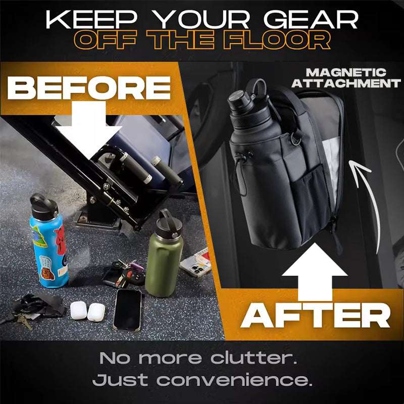 Magnetic Sling Bag for Men & Women. Ideal as a gym, travel, and work bag. Keeps your belongings off the dirty gym floor. - Smart Savvy