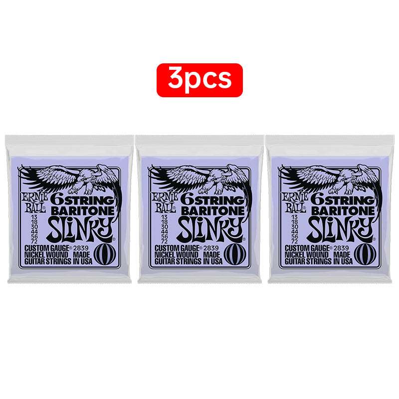 Ernie Ball 6-String Baritone Slinky Nickel Wound Electric Guitar Strings, 13-72 Gauge - Smart Savvy