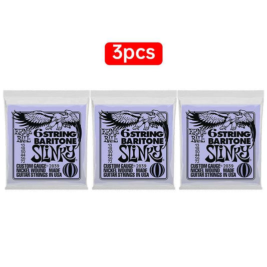 Ernie Ball 6-String Baritone Slinky Nickel Wound Electric Guitar Strings, 13-72 Gauge - Smart Savvy