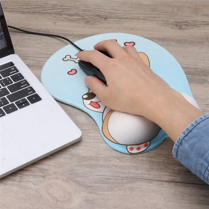 Lovely Corgi Non Slip Silica Gel Wrist Rest Mouse Pad Wrist Support Computer Ergonomic Mouse Mat Comfortable eprolo
