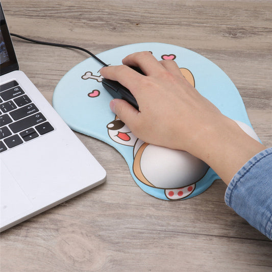 Lovely Corgi Non Slip Silica Gel Wrist Rest Mouse Pad Wrist Support Computer Ergonomic Mouse Mat Comfortable eprolo