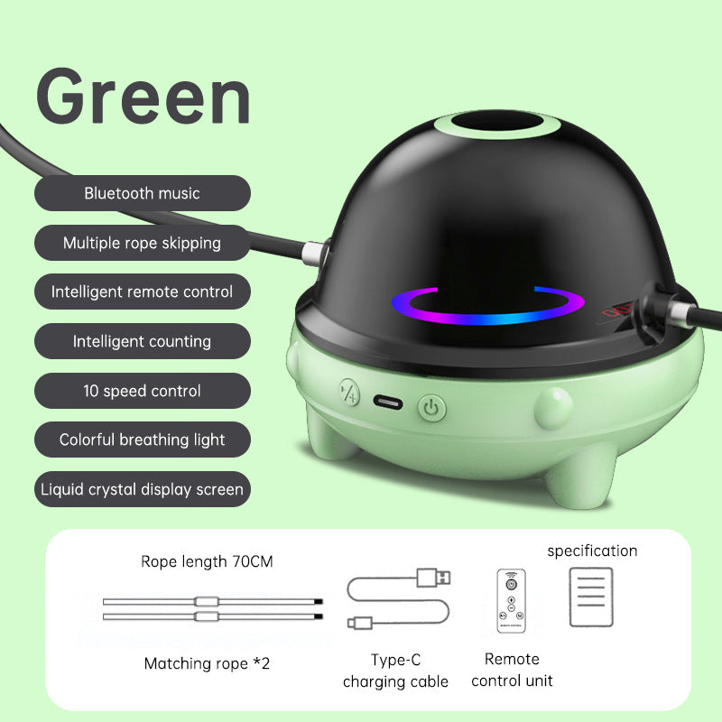 Smart Rope Skipping Machine Smart Jump Rope Machine 10-level Speed Adjustment Led Seven-color Light Wireless Music Function eprolo