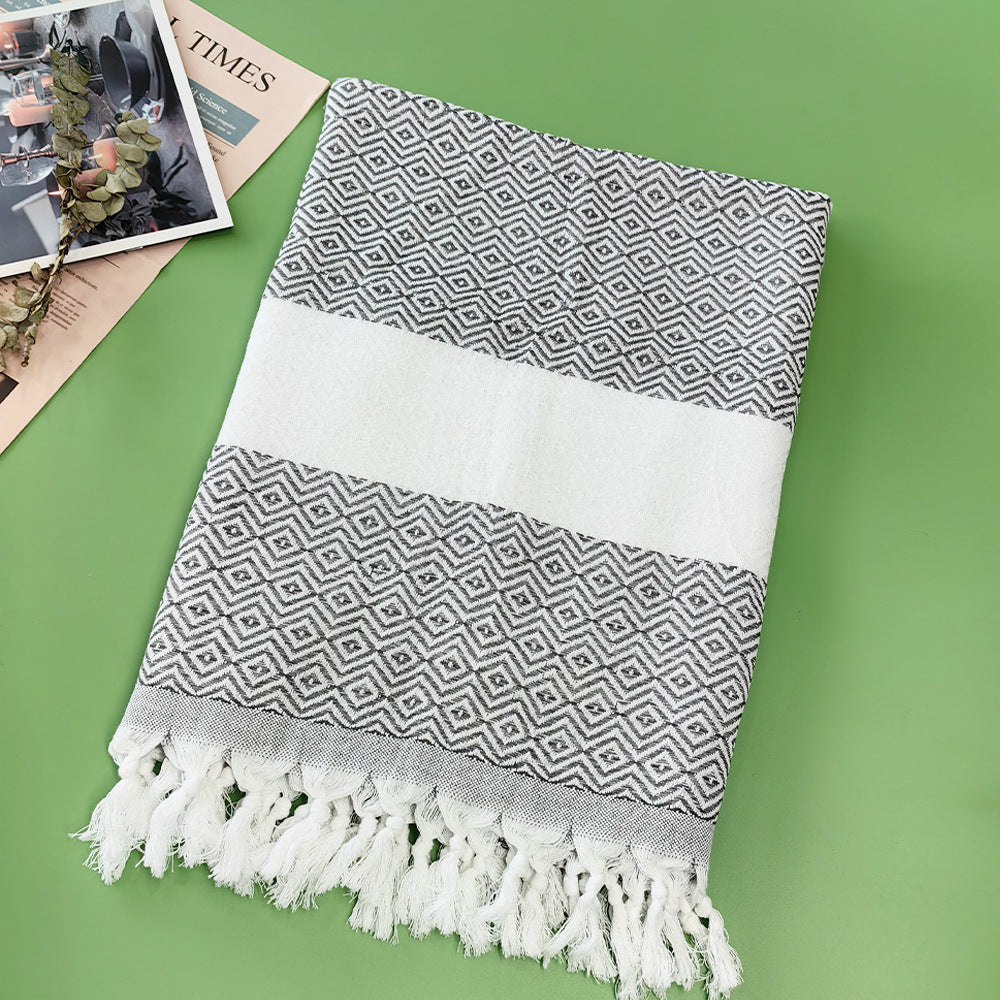 Turkish Beach Towel Striped Fringe Quick-Dry Large Size Cotton Bath Towel Multiple Styles Wholesale eprolo