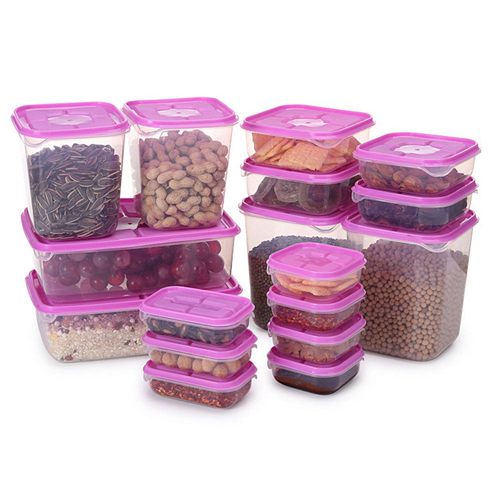 17Pcs/set Keep Fresh Food Storage Box Refrigerator Food Container Sealed Crisper Grain Dried Storage Jar Tank Kitchen Organizer eprolo