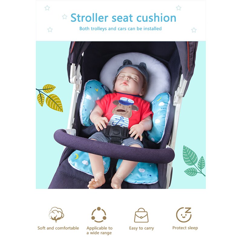 Baby Pusher Pad Thick Baby Protective Cotton Pad Two-sided Upholstered Child Safety Seat Cushion eprolo