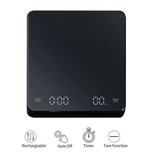 Digital Coffee Scale with Timer LED Screen Espresso USB 3kg Max.Weighing 0.1g High Precision Measures in Oz/ml/g Kitchen Scale eprolo