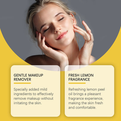 EELHOE Ginger And Lemon Makeup Remover Cleansing Pad, Facial Makeup Gentle Clean Makeup, Care For Skin Without Tight eprolo