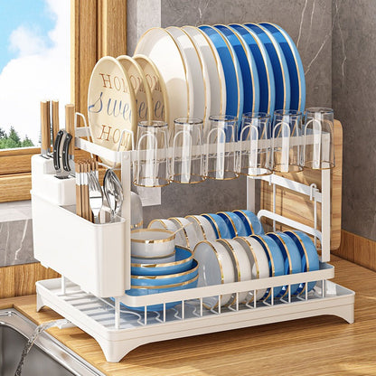 Kitchen drainage rack bowl and dish rack bowl and dish storage rack household utensils knives and forks storage rack eprolo