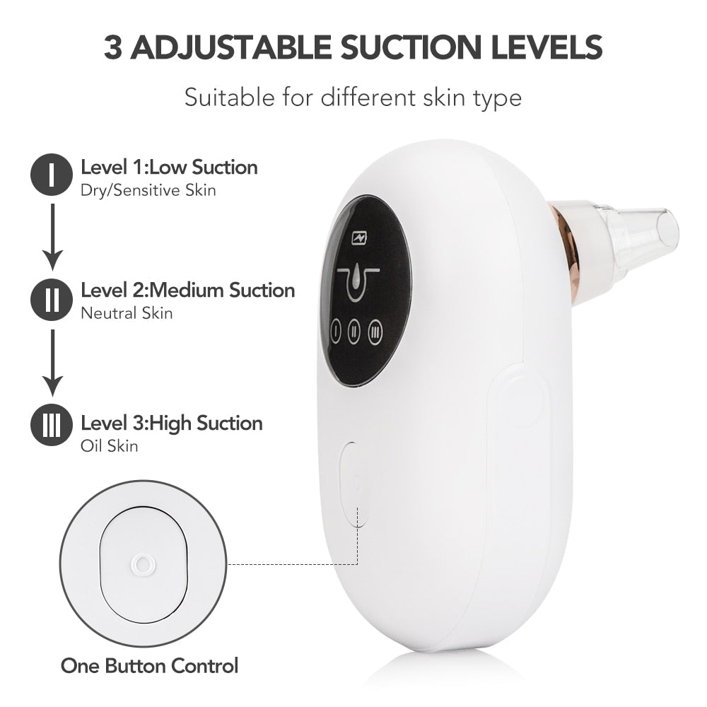 Blackhead Remover Vacuum Pore Cleaner Suction Cleaning Face Care Black Head Cleaner Acne Extractor Diamond Microdermabrasion eprolo