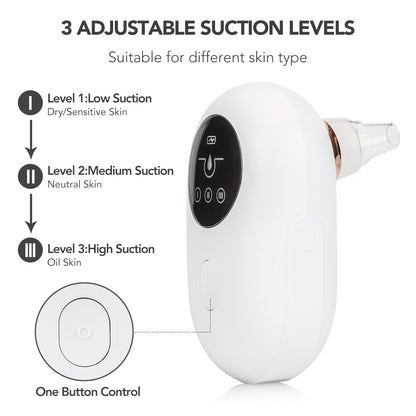 Blackhead Remover Vacuum Pore Cleaner Suction Cleaning Face Care Black Head Cleaner Acne Extractor Diamond Microdermabrasion eprolo