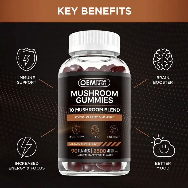Mushroom Gummies Brain Booster Lion Mane Mushroom Gummies - Smart Savvy