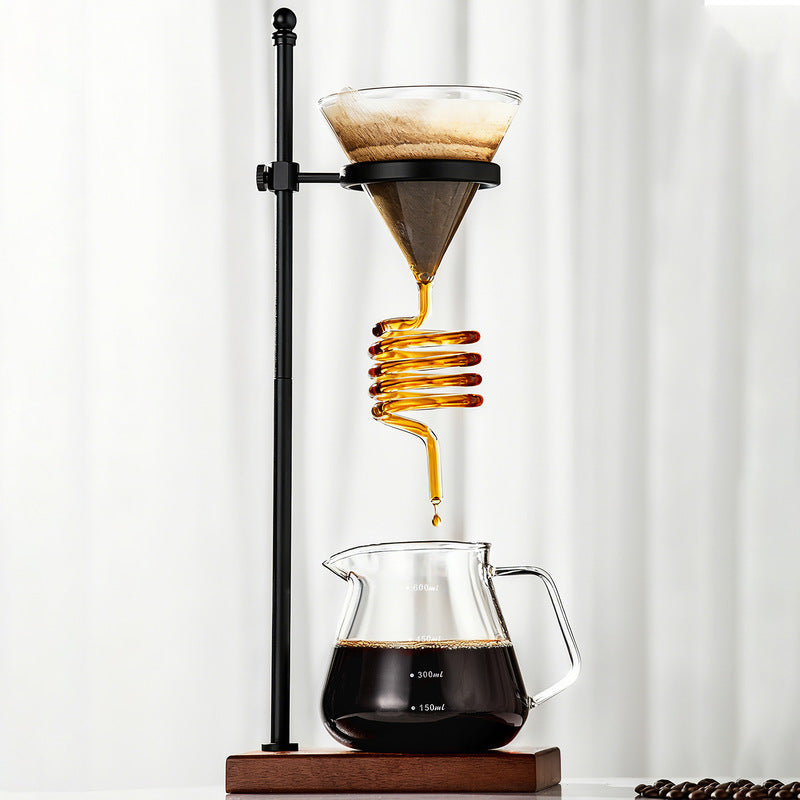 Spiral Cooling Pour-Over Coffee Filter Holder, Ins-Style Americano Dripper Stand with Spiral Chilling Design eprolo