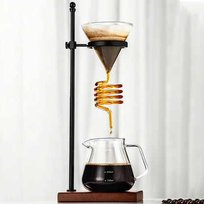 Spiral Cooling Pour-Over Coffee Filter Holder, Ins-Style Americano Dripper Stand with Spiral Chilling Design eprolo
