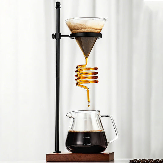 Spiral Cooling Pour-Over Coffee Filter Holder, Ins-Style Americano Dripper Stand with Spiral Chilling Design eprolo