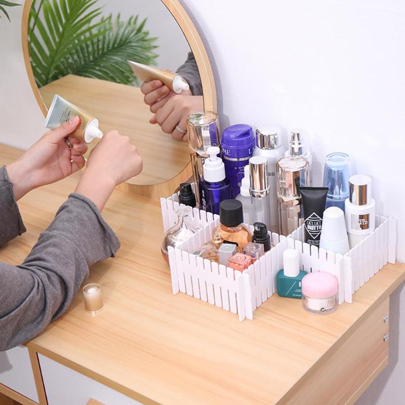 Drawer Dividers 4pcs  DIY Plastic Grid Plastic Adjustable Drawer Dividers Household Storage Makeup Socks Underwear Organizer eprolo