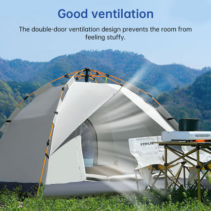 Automatic Pop Up Camping Tent 3-4 Person, Instant Setup Waterproof UV Protection Sun Shelter for Beach Fishing Outdoor eprolo