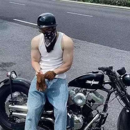 Half-Face Motorcycle Helmet for Cycling, with ECE and DOT Certifications. Made of ABS Material, Suitable for Men and Women. - Smart Savvy