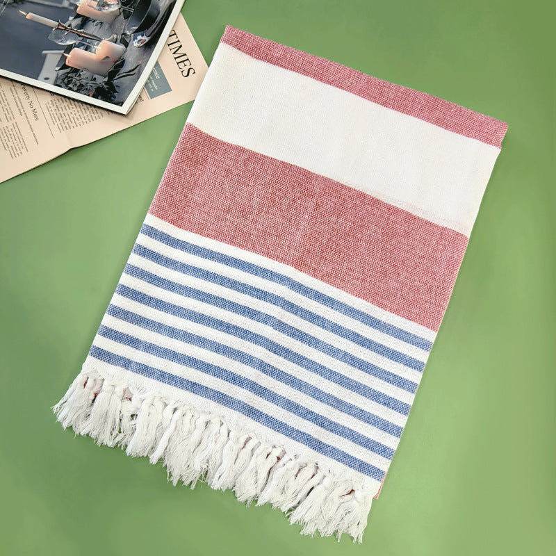 Turkish Beach Towel Striped Fringe Quick-Dry Large Size Cotton Bath Towel Multiple Styles Wholesale eprolo