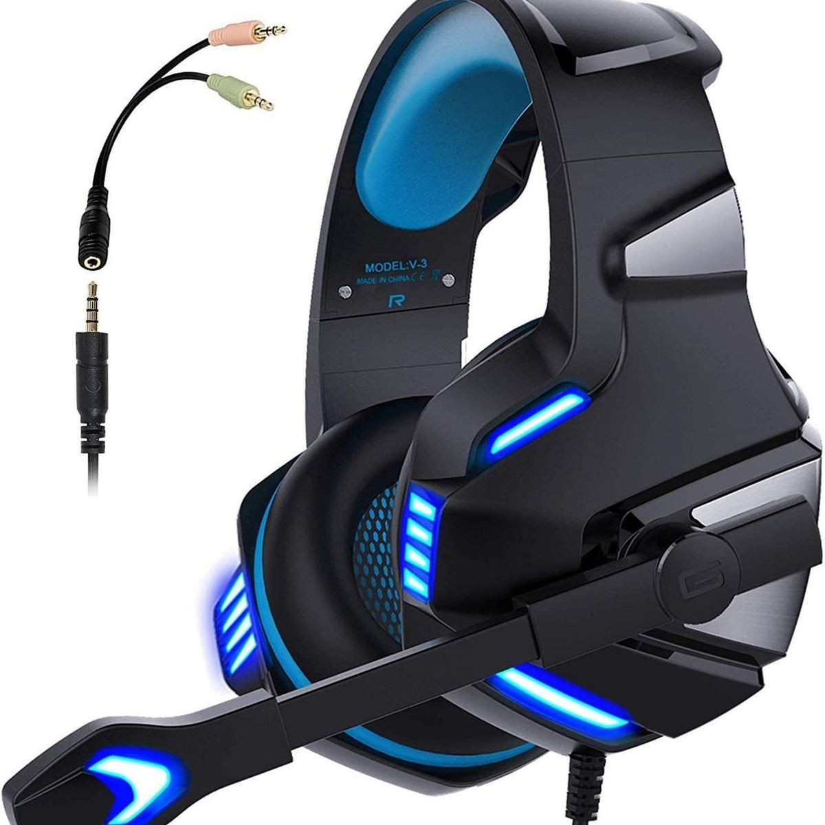 Head mounted gaming headphones RGB headphones wired headphones mobile phones computers subwoofers eprolo