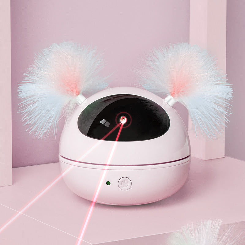 Electric Cat Toy Infrared Laser Light Pen Funny Cat Stick Feather Automatic Cat Toy eprolo