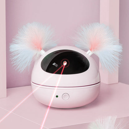 Electric Cat Toy Infrared Laser Light Pen Funny Cat Stick Feather Automatic Cat Toy eprolo