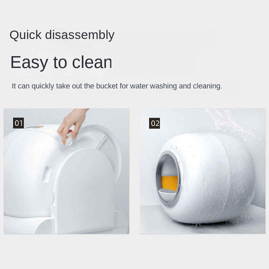 Factory Direct Smart Litter Box with Ionization Deodorization, Automatic Sensor Cleaning, Self-Flushing Cat Toilet eprolo