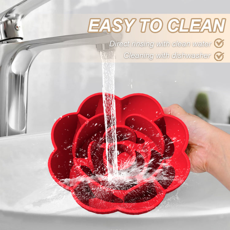 New Portable Dog Bowl Pet Feeder Licking Silicone Dog Bowl Slow Feeder Flower eprolo