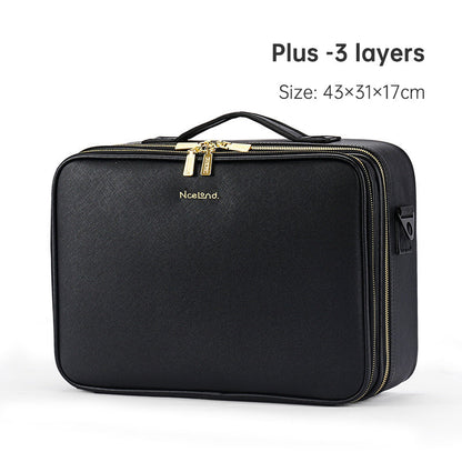 PU portable zipper pouch leather makeup organizer waterproof zipper pouch with handle eprolo