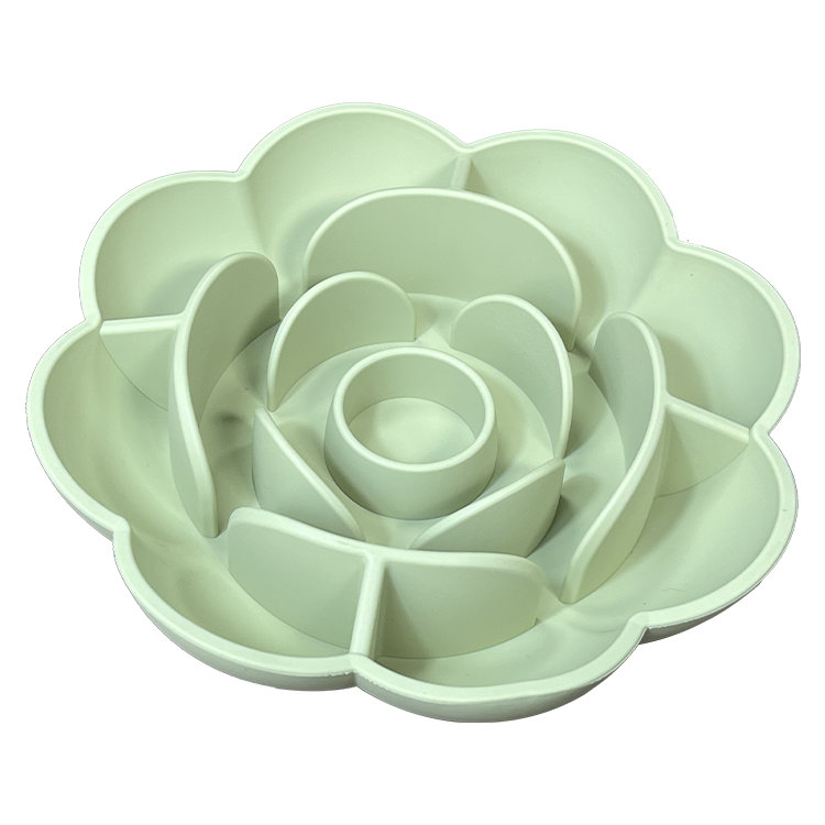 New Portable Dog Bowl Pet Feeder Licking Silicone Dog Bowl Slow Feeder Flower eprolo