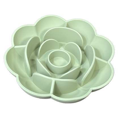 New Portable Dog Bowl Pet Feeder Licking Silicone Dog Bowl Slow Feeder Flower eprolo