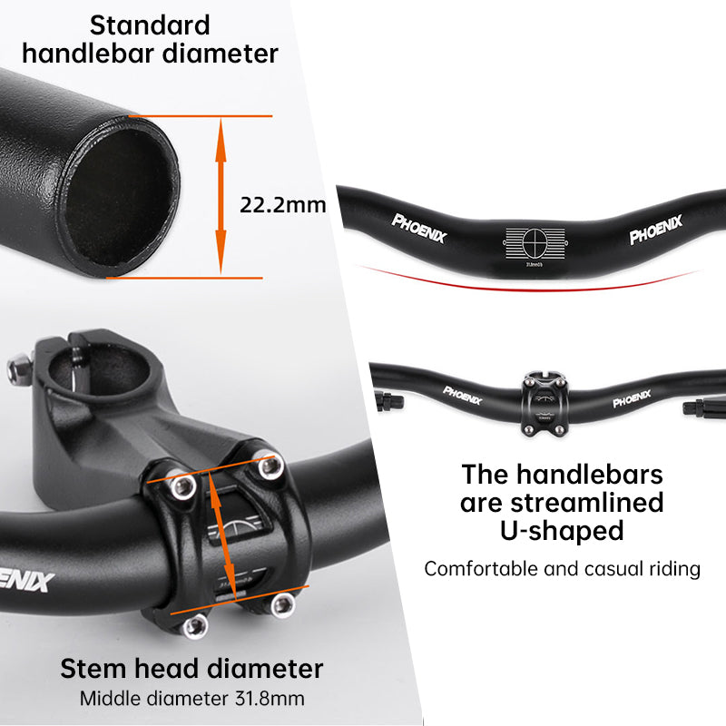 Folding Bike Aluminum Alloy Small Straight Handlebars, also known as Speed Drop Horizontal Handlebars, are essential bicycle acc - Smart Savvy