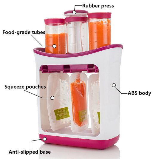 Squeeze Food Station Baby Food Organization Storage Containers Baby Food Maker Set Fruit Puree Packing Machine eprolo