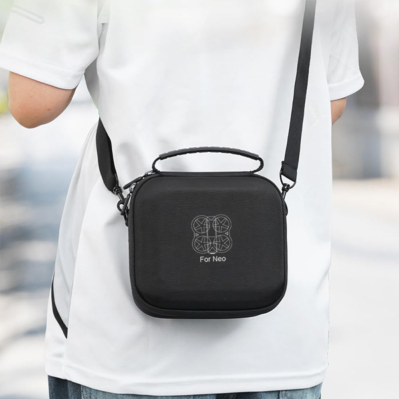 Protective grey hard case for DJI Neo. Two-way zipper, compact, for travel & protection. (Case only) - Smart Savvy