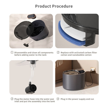 Pet Intelligent Water Dispenser Cat Automatic Water Feeder Large Capacity Automatic Circulation Cat And Dog Drinking Bowl eprolo