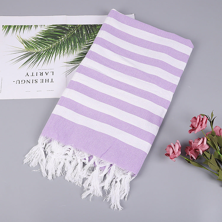 Turkish Beach Towel Striped Fringe Quick-Dry Large Size Cotton Bath Towel Multiple Styles Wholesale eprolo