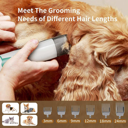 7 in 1 Pet Grooming Vacuum Kit Dog Grooming Clippers Pet Hair Remover with Power Large Suction & Low Noise Pet Hair Kits - Smart Savvy