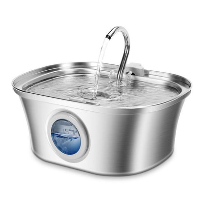 3.2L  Cat Water Fountain With Water Level Window,Stainless Steel Automatic Pet Water Fountain,Dog Water Dispenser Durable  USB eprolo