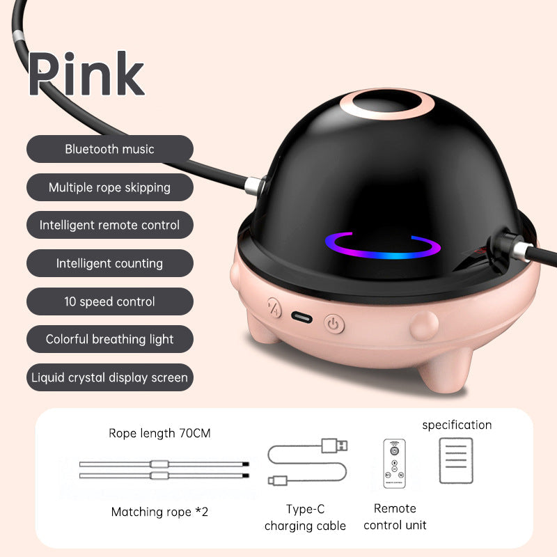 Smart Rope Skipping Machine Smart Jump Rope Machine 10-level Speed Adjustment Led Seven-color Light Wireless Music Function eprolo