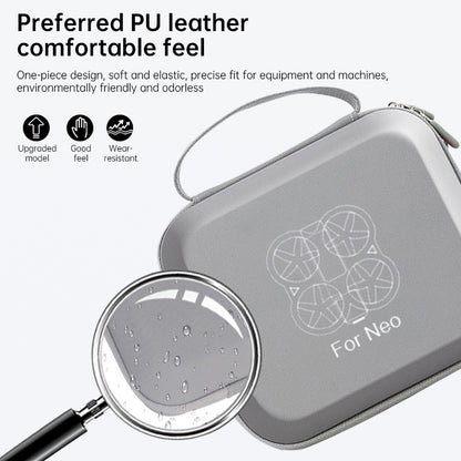 Protective grey hard case for DJI Neo. Two-way zipper, compact, for travel & protection. (Case only) - Smart Savvy