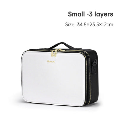 PU portable zipper pouch leather makeup organizer waterproof zipper pouch with handle eprolo