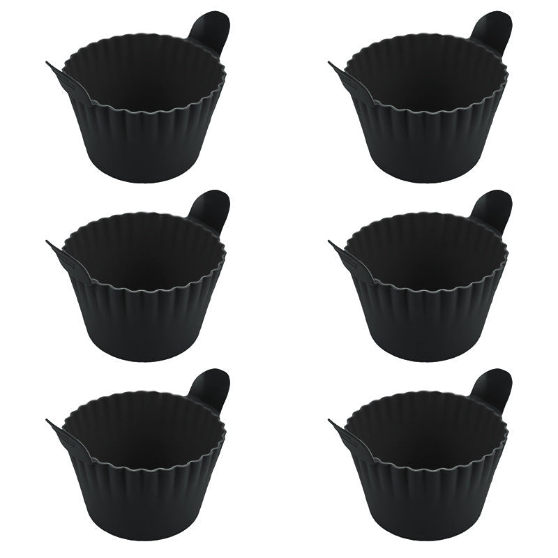 4-6 reusable silicone air fryer liners & baking cups – non-stick kitchen tools for eggs, cakes, meatballs. eprolo