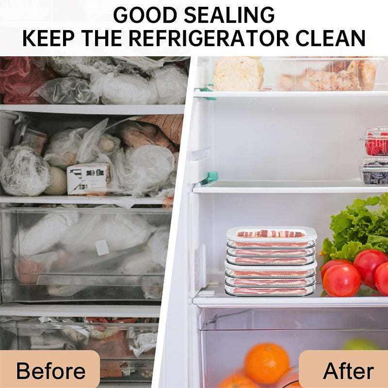 Fridge containers for deli meat and cold cuts, airtight with lids, 18.6oz, 24 pack, BPA-free. - Smart Savvy