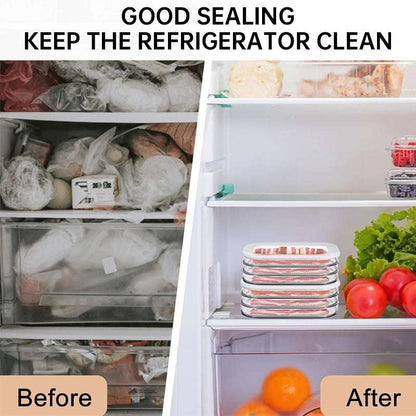 Fridge containers for deli meat and cold cuts, airtight with lids, 18.6oz, 24 pack, BPA-free. - Smart Savvy