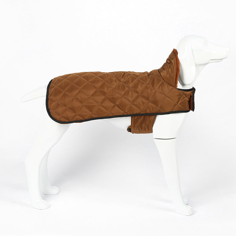 Heated Pet Clothing - New Fashion Warm Dog Cotton Jacket with Short Rabbit Fur - Smart Savvy