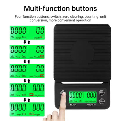 Digital kitchen coffee scale with timer